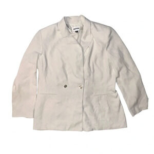 Vintage Kasper Blazer Suit Jacket White Size 16